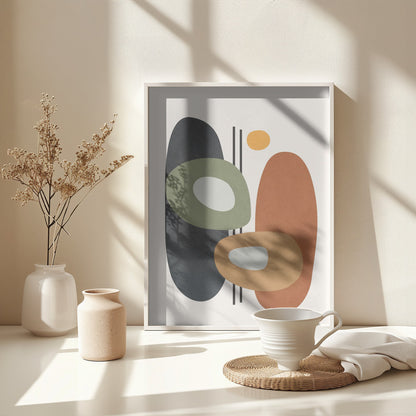 Geo Harmony Dance - Poster / Art Print - interiör