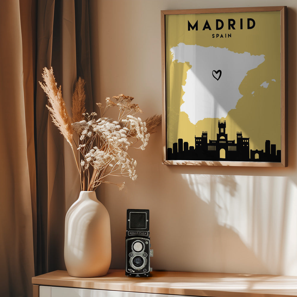 City Love Maps 44 - Poster / Art Print - interiör