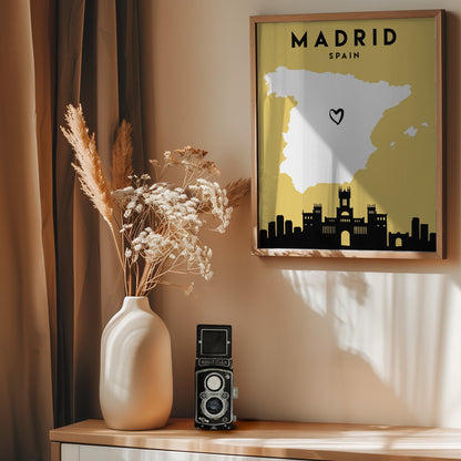 City Love Maps 44 - Poster / Art Print - interiör
