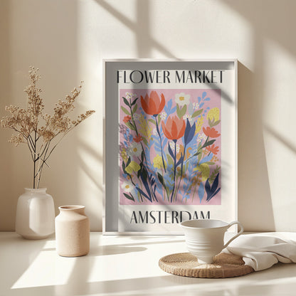 Flower Market Amsterdam Netherlands - Poster / Art Print - interiör