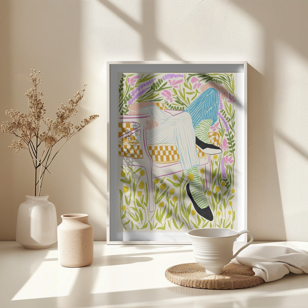 Quiet in the garden - Poster / Art Print - interiör
