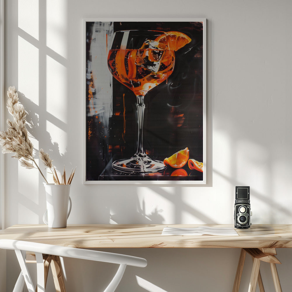 Aperol Spritz Dark Edition - Poster / Art Print - interiör