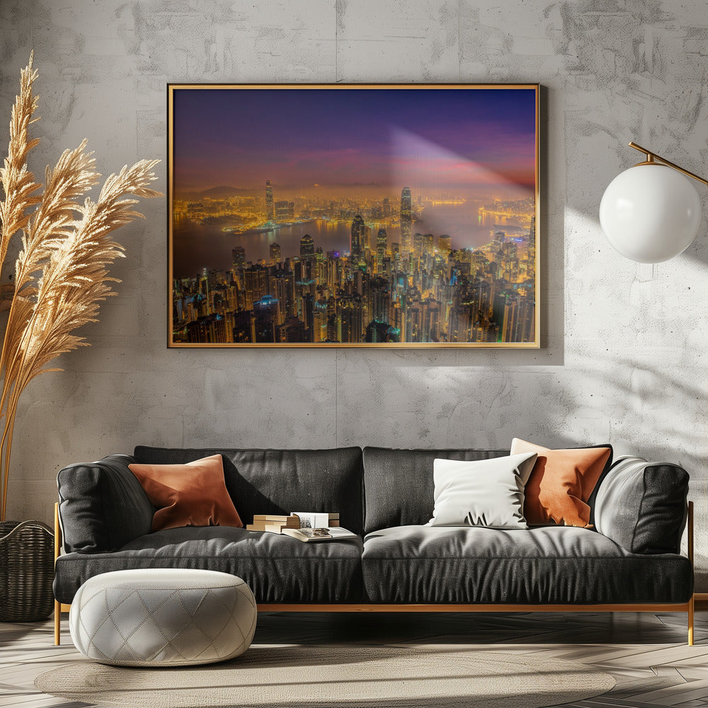 Hong Kong sunrise - Poster / Art Print - interiör