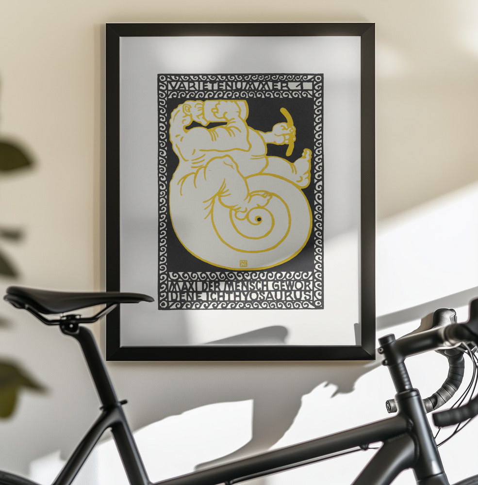Variety Act 1  Maxi the Ichthyosaurus Turned Man - Poster / Art Print - interiör