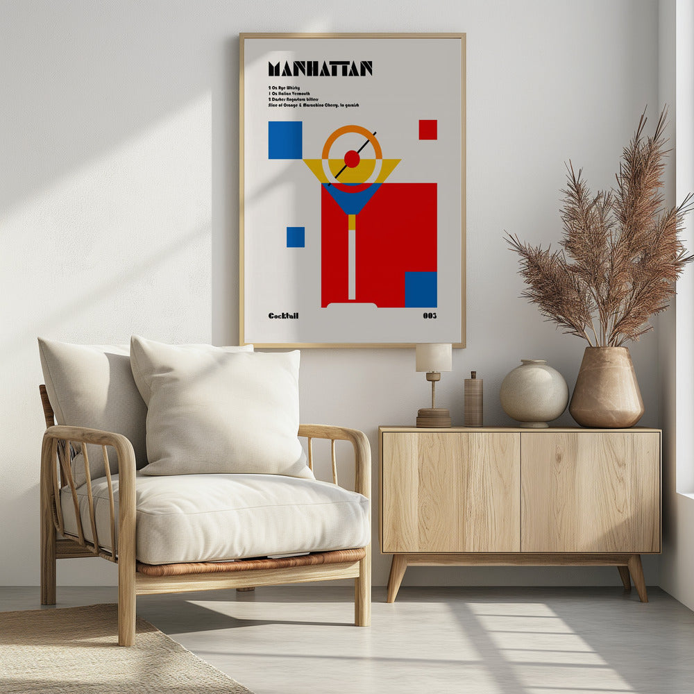 Manhattan Bauhaus Cocktail - Poster / Art Print - interiör