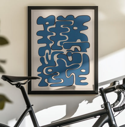 Flowing Maze Dance - Poster / Art Print - interiör