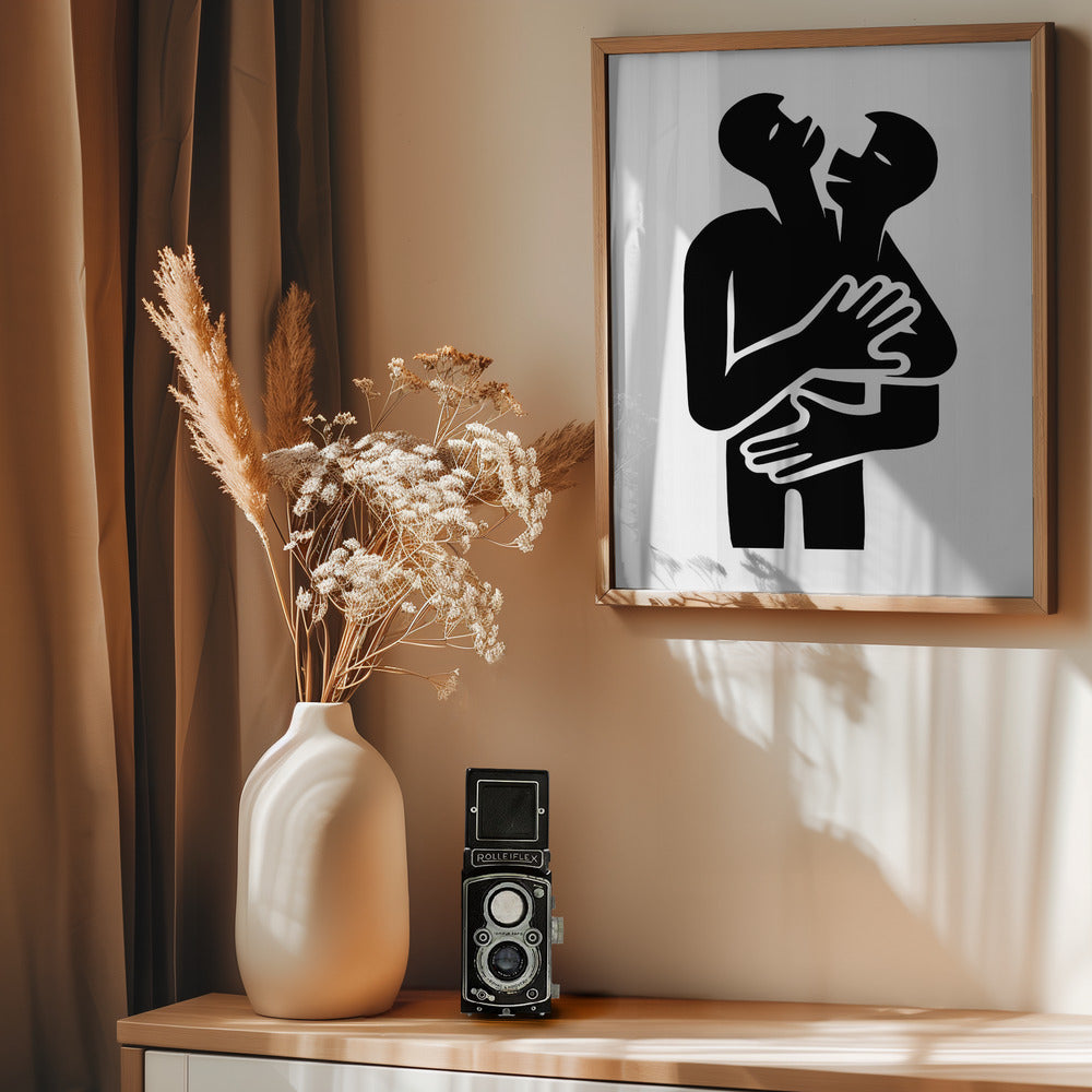 Abstract Hug No 2 - Poster / Art Print - interiör