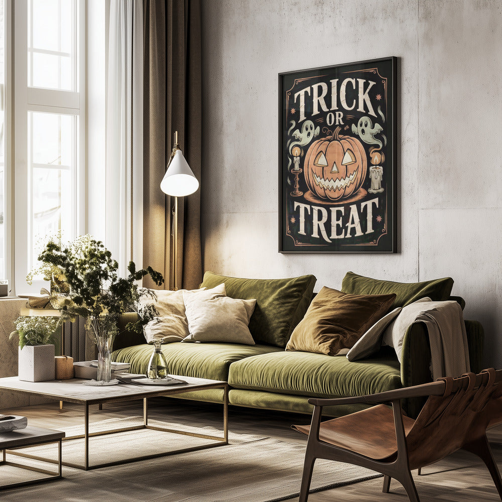 Halloween Trick or Treat - Poster / Art Print - interiör