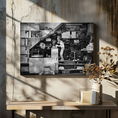 A small old printing shop - Poster / Art Print - interiör