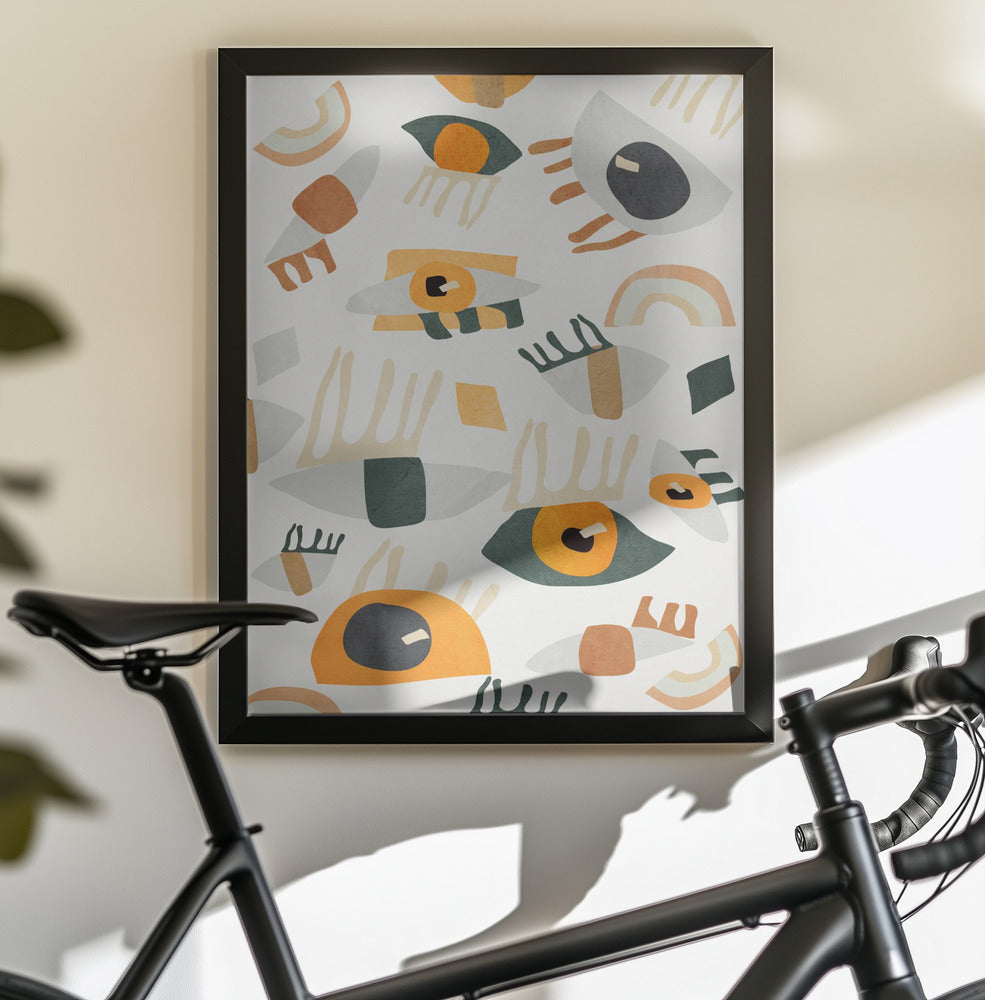 Abstract Art Eyes - Poster / Art Print - interiör