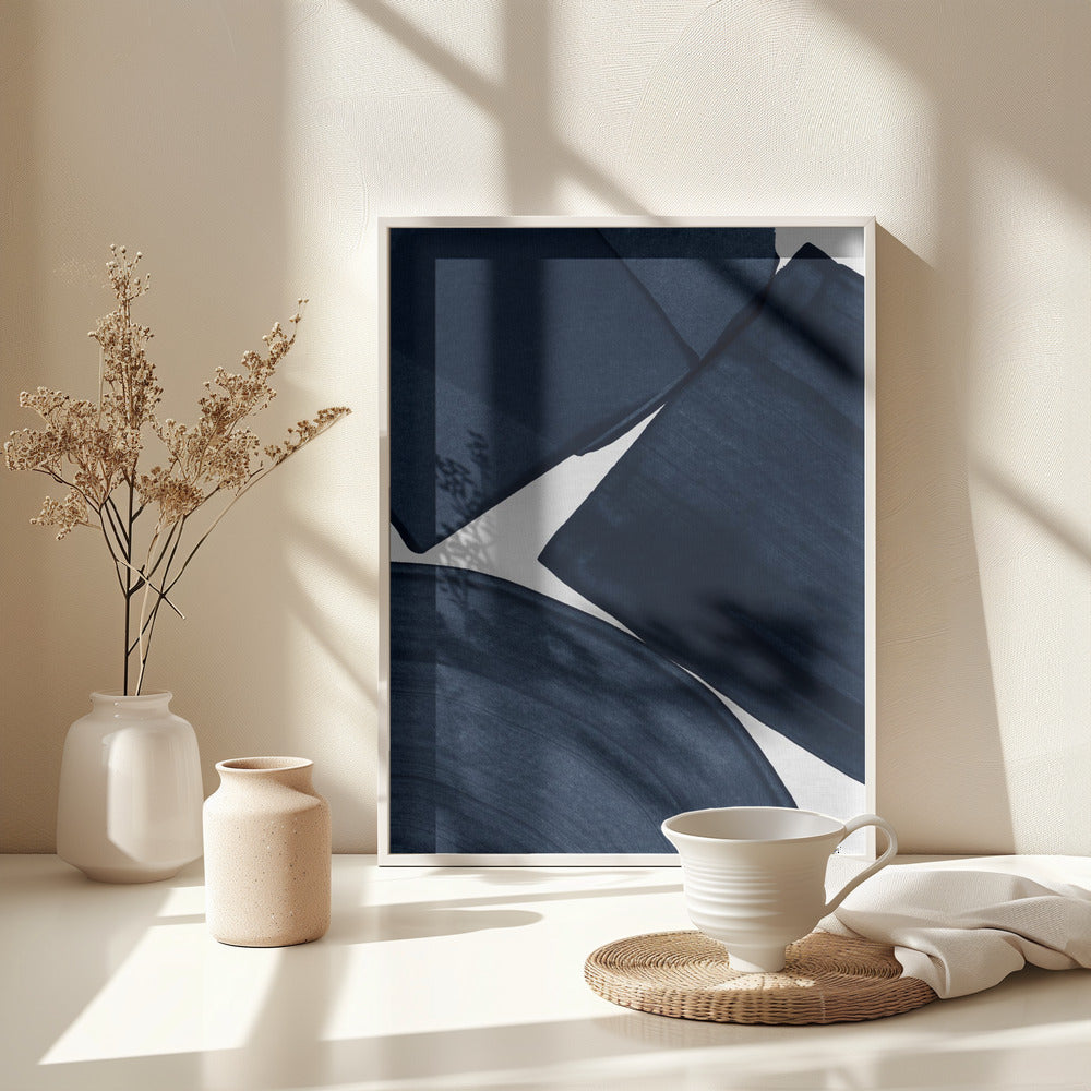 Minimalist Painting Blue II - Poster / Art Print - interiör