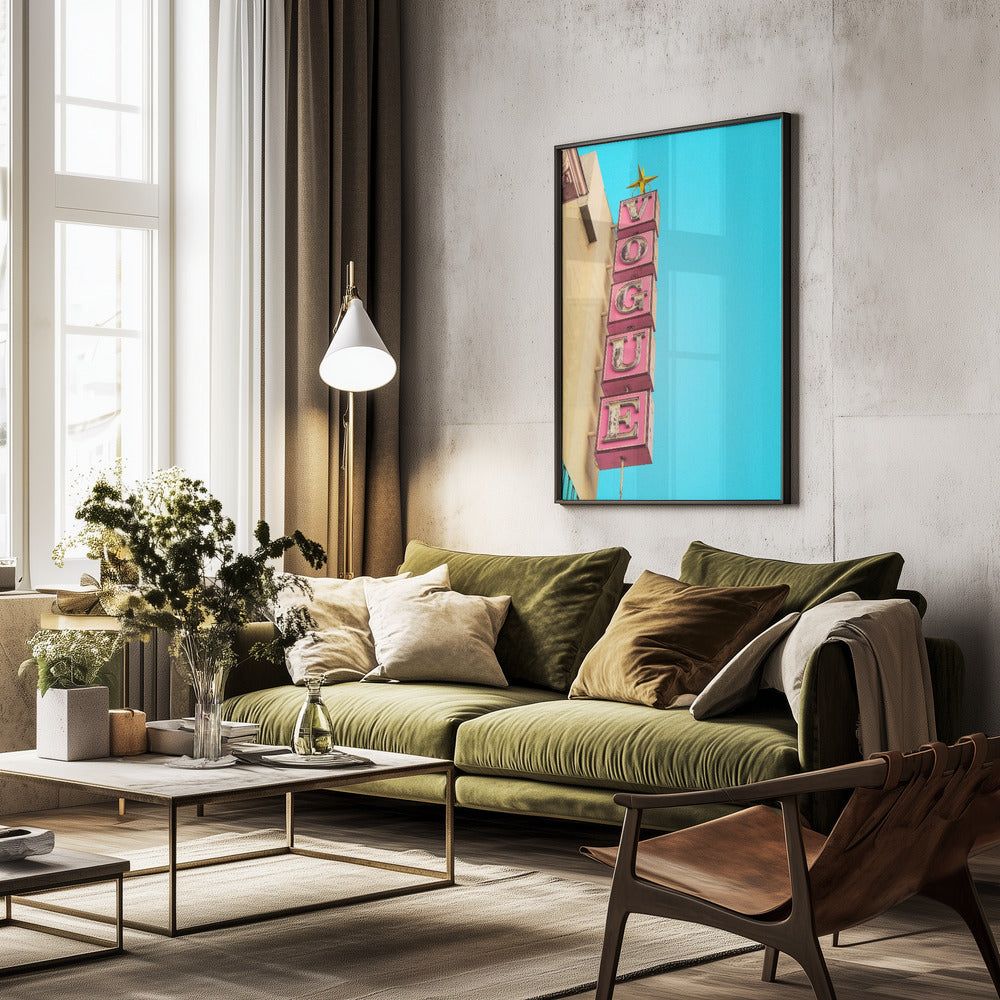 Vogue Theatre Sign in Hollywood - Poster / Art Print - interiör