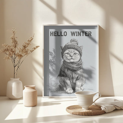 Hello Winter - Poster / Art Print - interiör