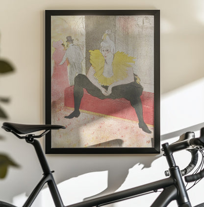 The Seated Clowness (miss Cha U Kao) (1896) - Poster / Art Print - interiör