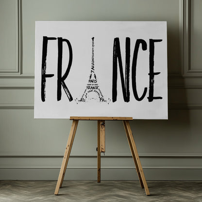 FRANCE Typography - Poster / Art Print - interiör