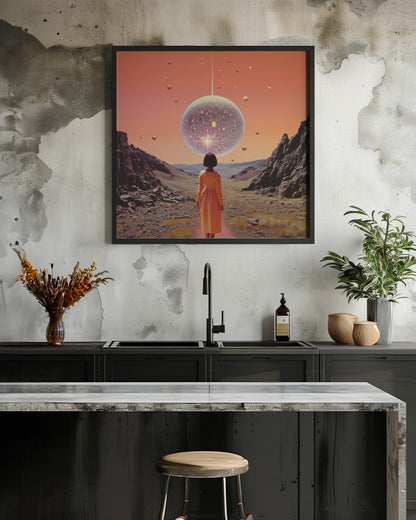 A Space Disco Collage Art - Poster / Art Print - interiör