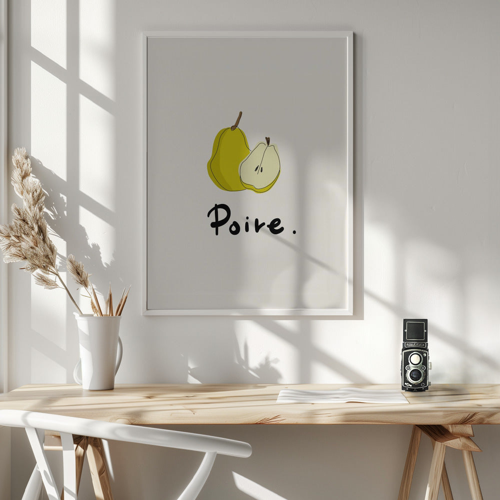 Modern French Fruits Collection "Pear / Poire" - Poster / Art Print - interiör