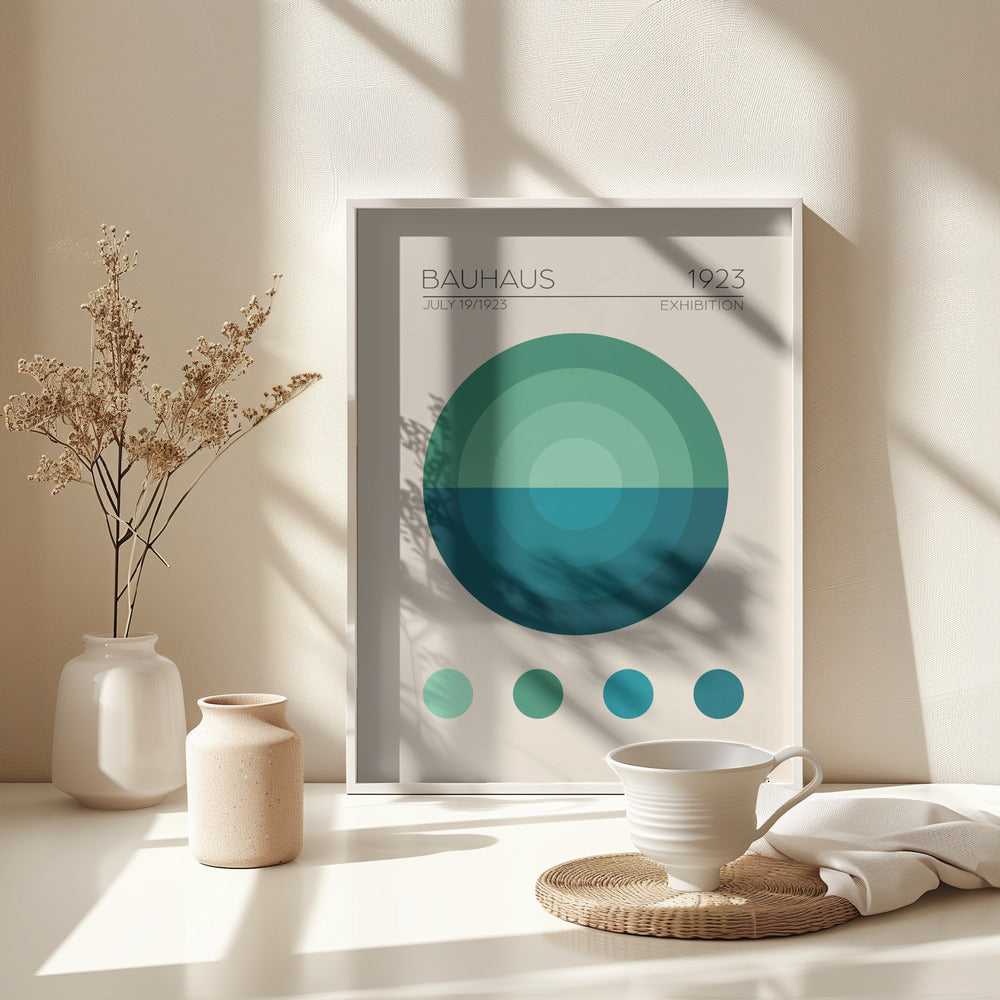 Bauhaus Mavi Daire - Poster / Art Print - interiör