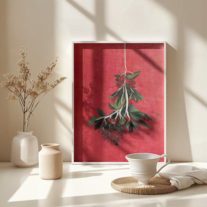 Painted Mistletoe - Poster / Art Print - interiör