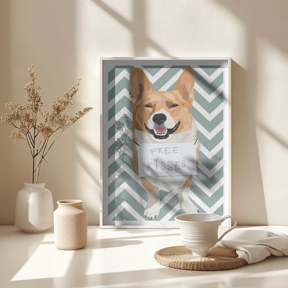 Free Kisses - Poster / Art Print - interiör