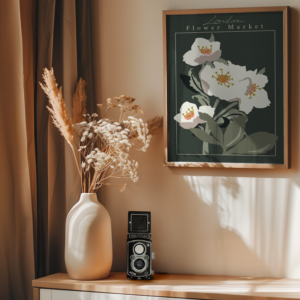 Flower Market London Hellebore - Poster / Art Print - interiör