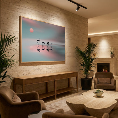 Family flamingos. - Poster / Art Print - interiör