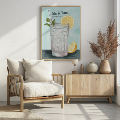 Gin and Tonic - Poster / Art Print - interiör