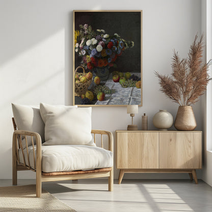 Still Life With Flowers and Fruit (1869) By Claude Monet - Poster / Art Print - interiör