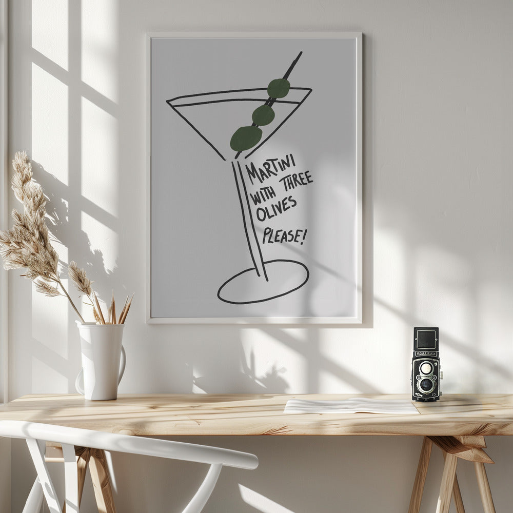 Martini Three Olives - Poster / Art Print - interiör