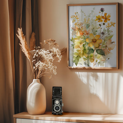 Summer Flowers No 4 - Poster / Art Print - interiör