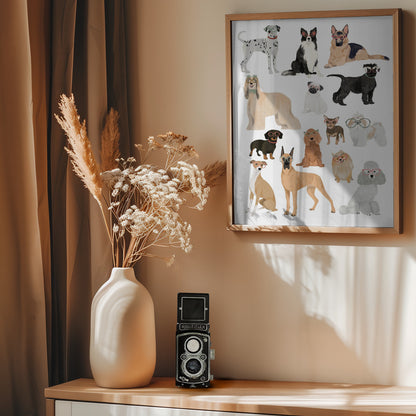 Dogs in glasses Print - Poster / Art Print - interiör