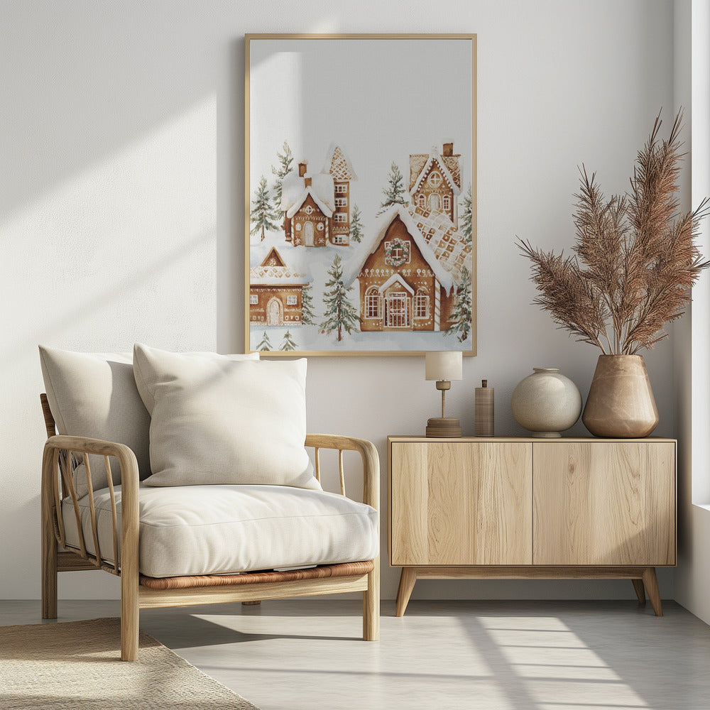 Gingerbread Village - Poster / Art Print - interiör