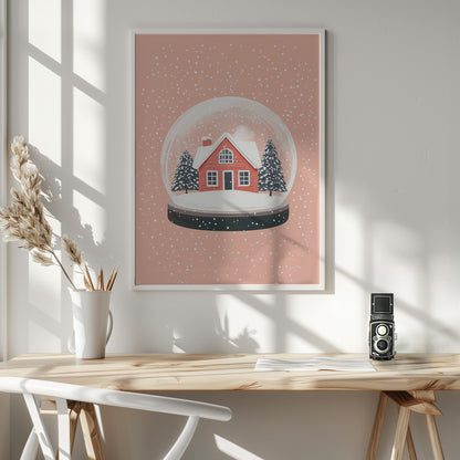 Christmas Ornament Glass Illustration - Poster / Art Print - interiör