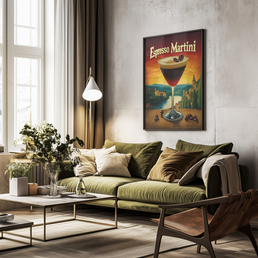 Espresso Martini Vintage - Poster / Art Print - interiör