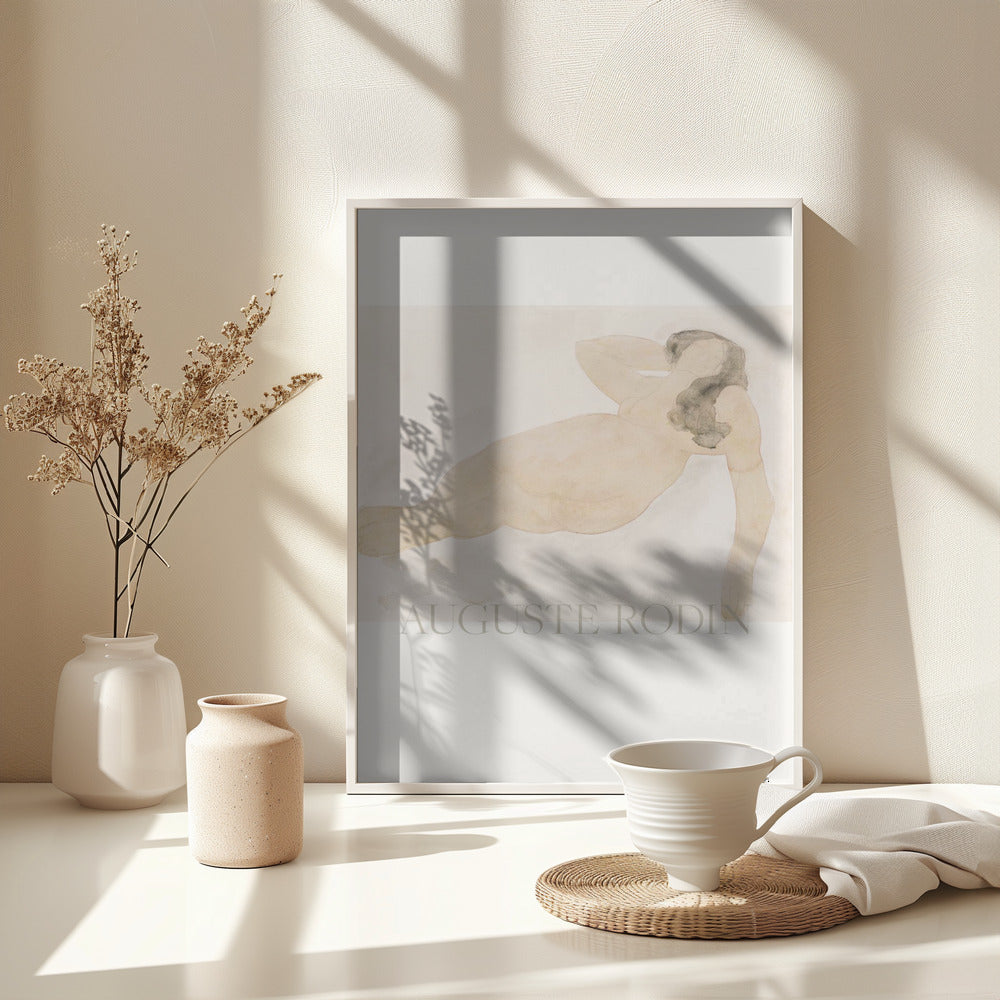 Study of a Nude (lying On Side) - Poster / Art Print - interiör