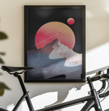 The moon peak - Poster / Art Print - interiör