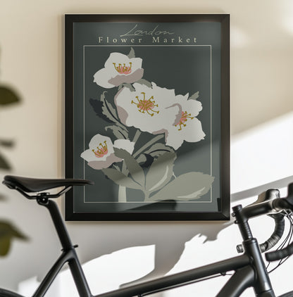 Flower Market London Hellebore - Poster / Art Print - interiör