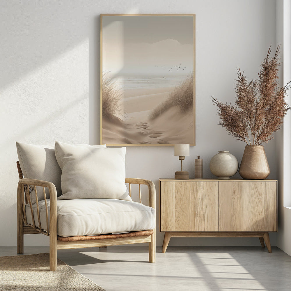 Sand Dunes By the Sea No 1 - Poster / Art Print - interiör