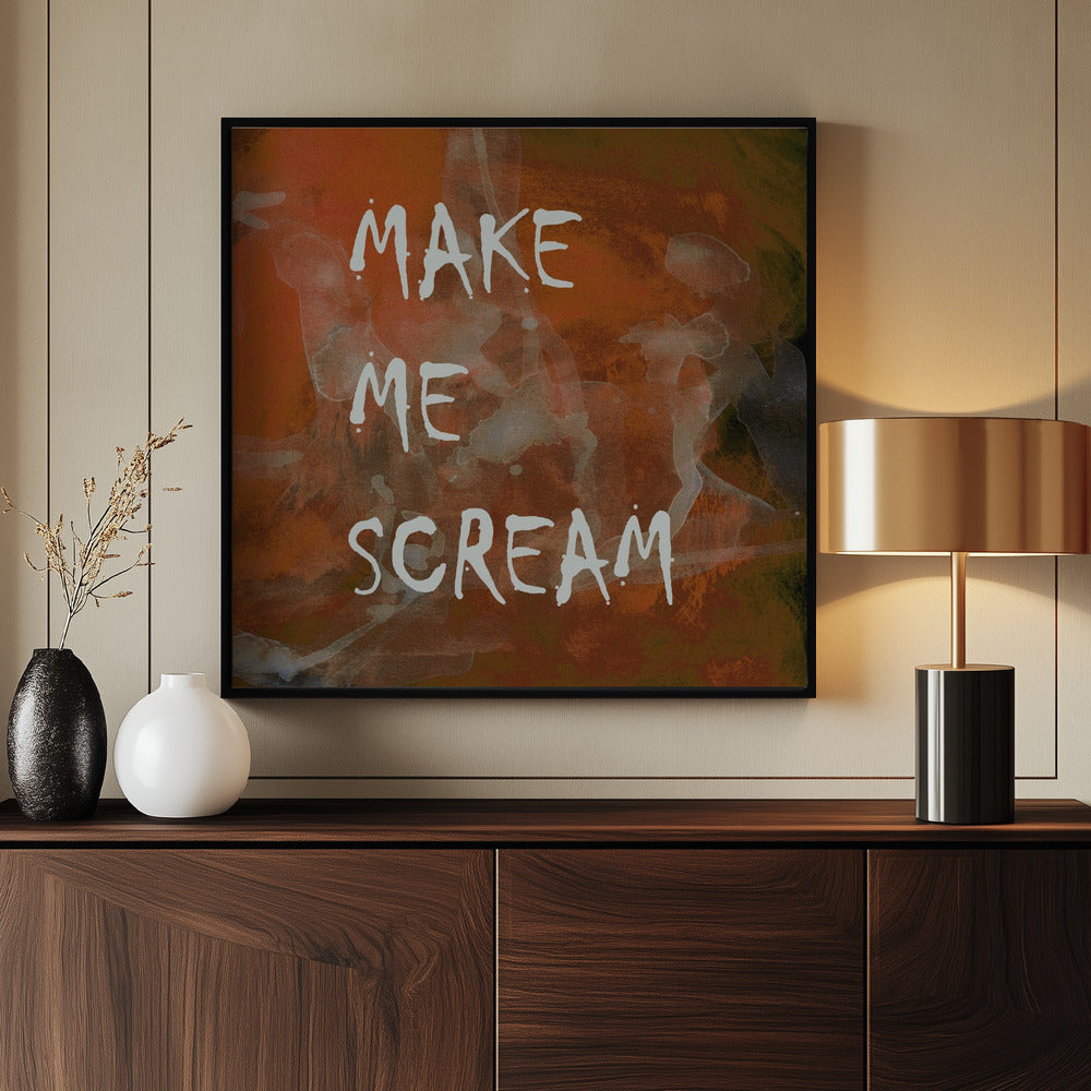 Background 2 Make Me Scream All Caps Copper Terracotta - Poster / Art Print - interiör