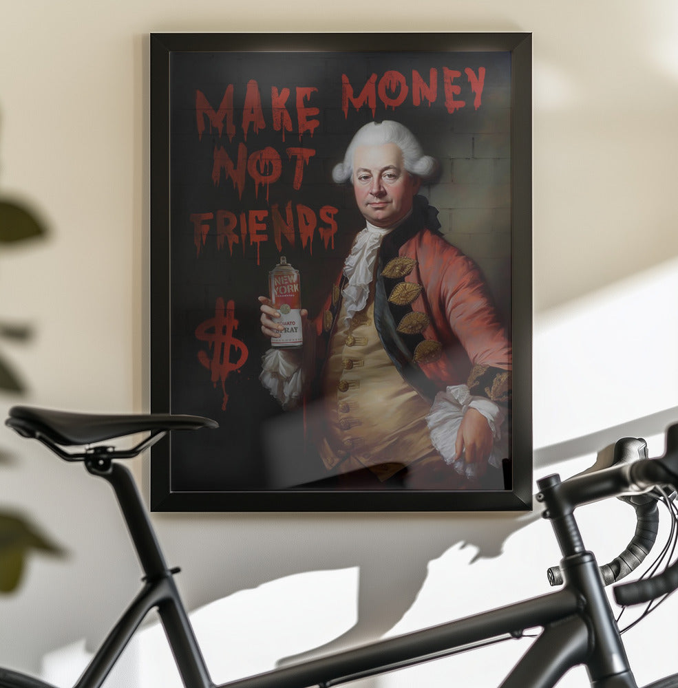 Make Money Not Friends - Poster / Art Print - interiör