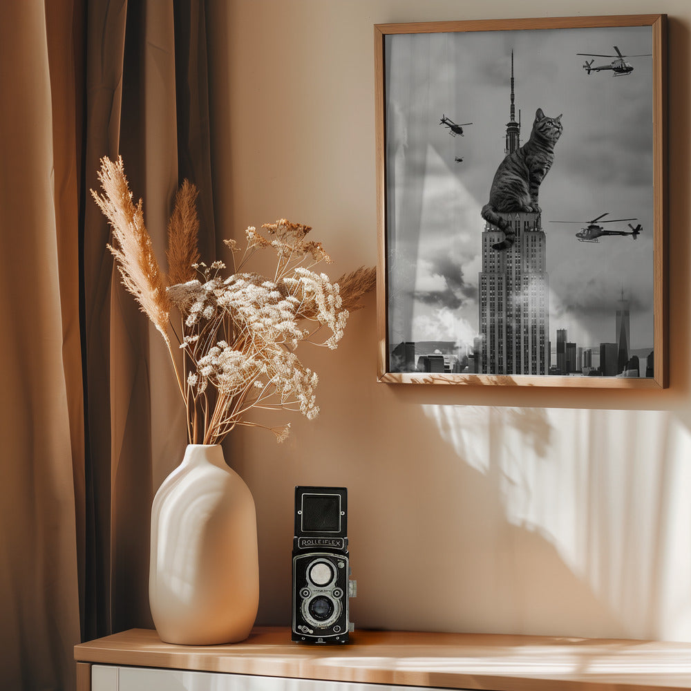 Cat on top - Poster / Art Print - interiör