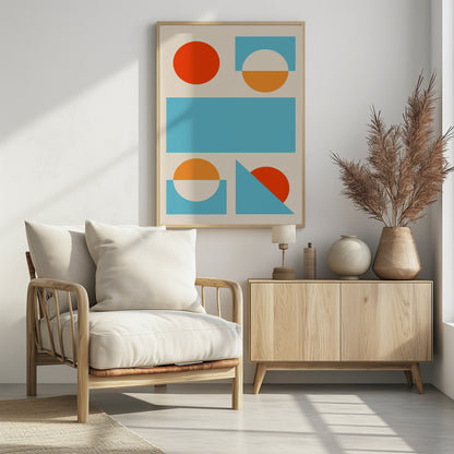 Bright Minimal Shapes Series #2 - Poster / Art Print - interiör