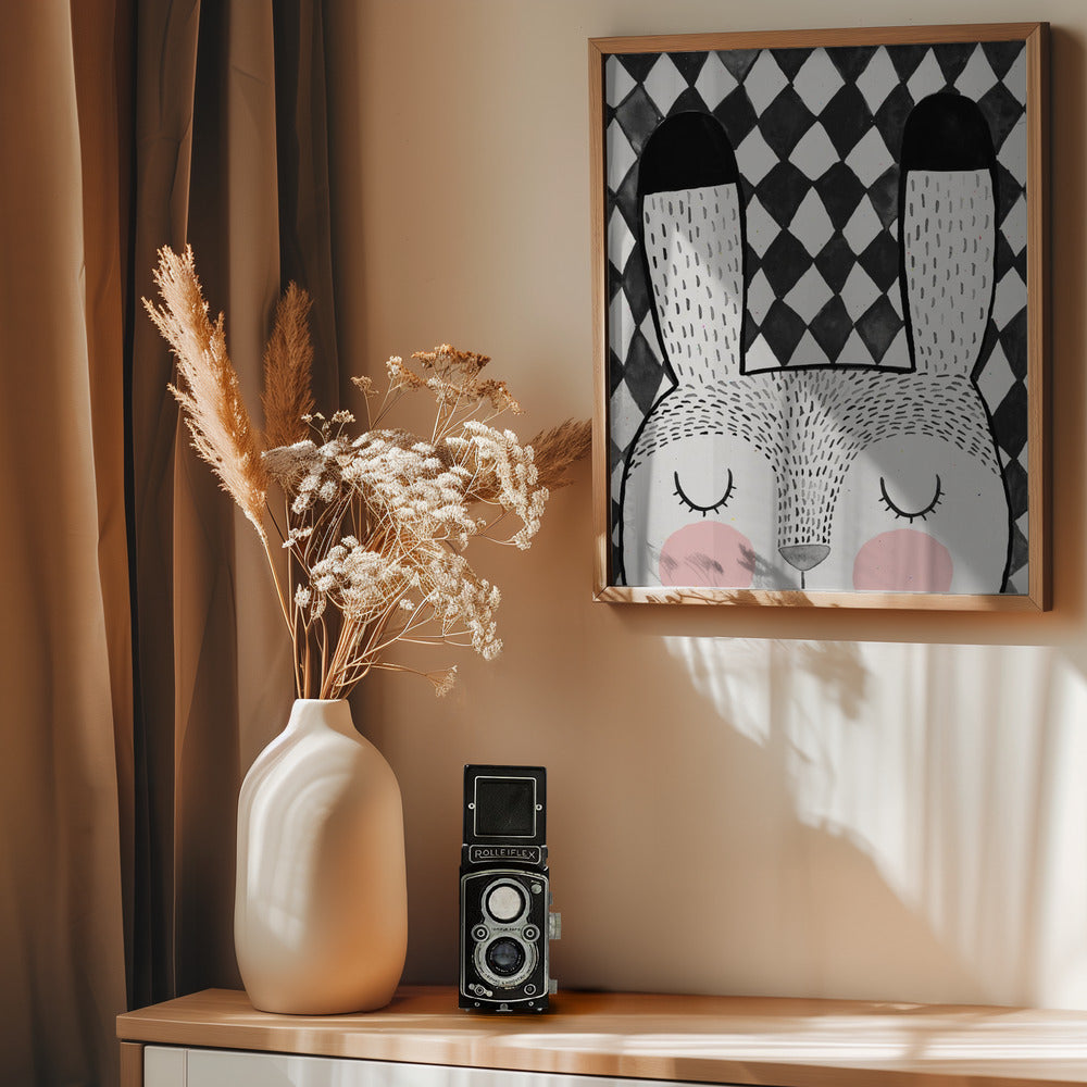 Bunny - Poster / Art Print - interiör