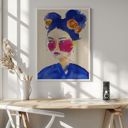 Asian Girl - Poster / Art Print - interiör