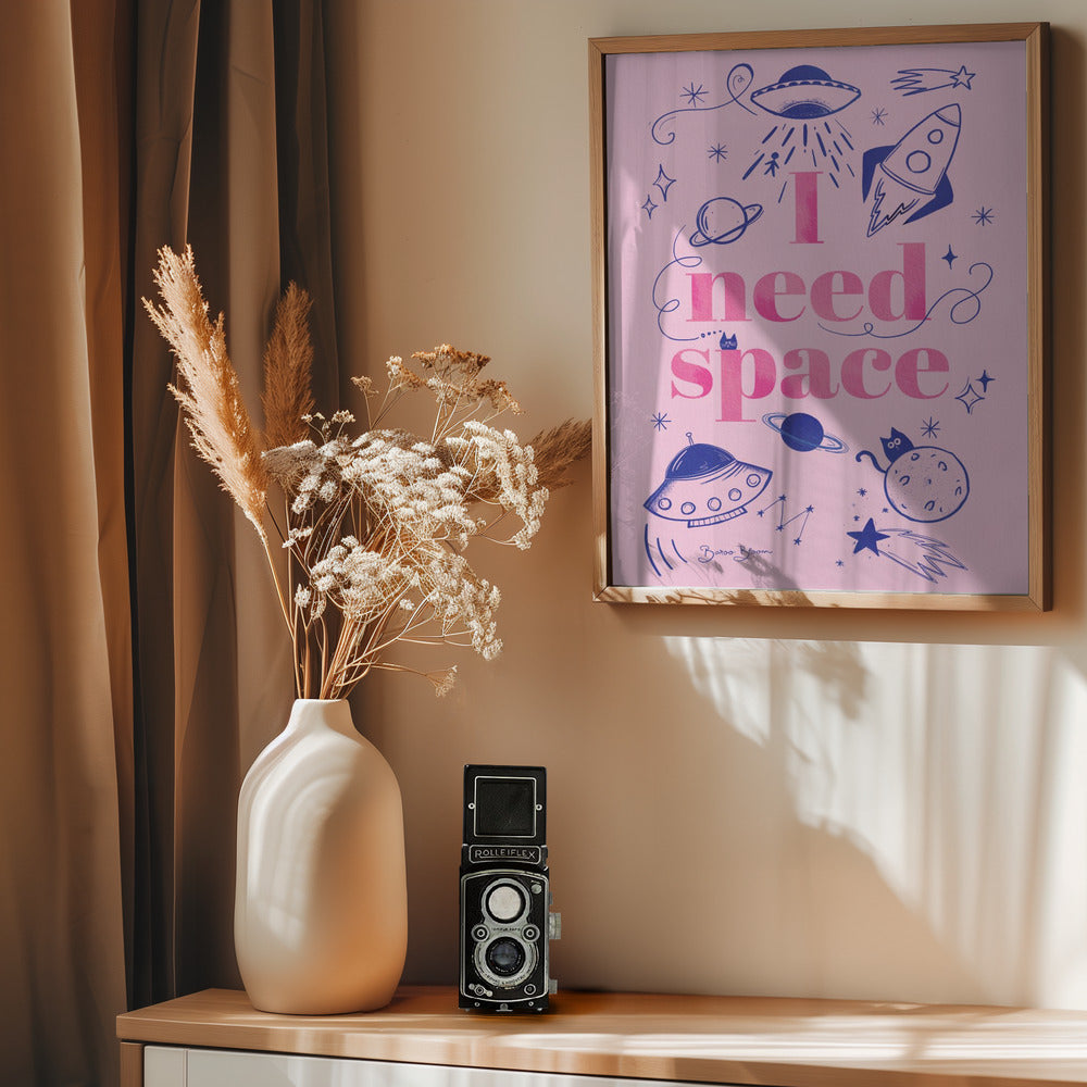 I Need Space A1 - Poster / Art Print - interiör
