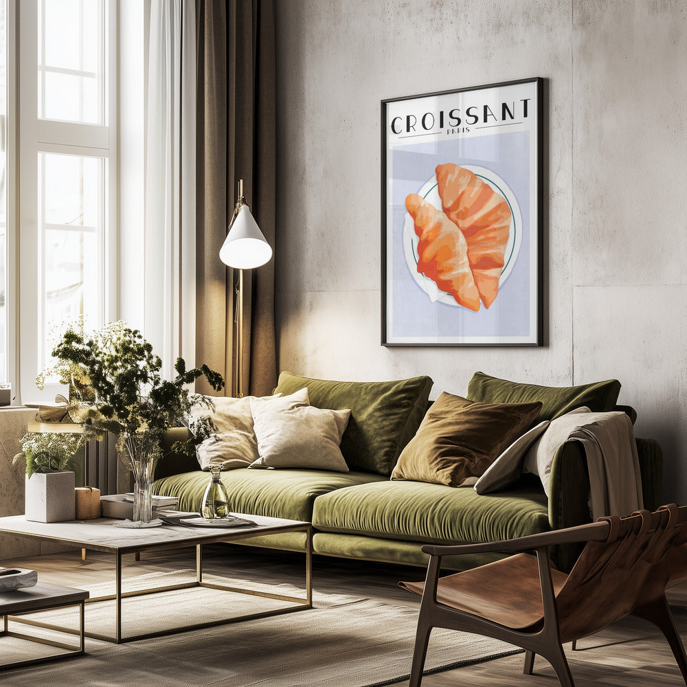 Croissant - Paris - Poster / Art Print - interiör