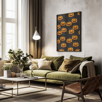 Halloween Jack-O-Lanterns - Poster / Art Print - interiör