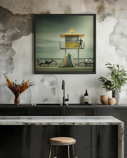 The life guard - Poster / Art Print - interiör