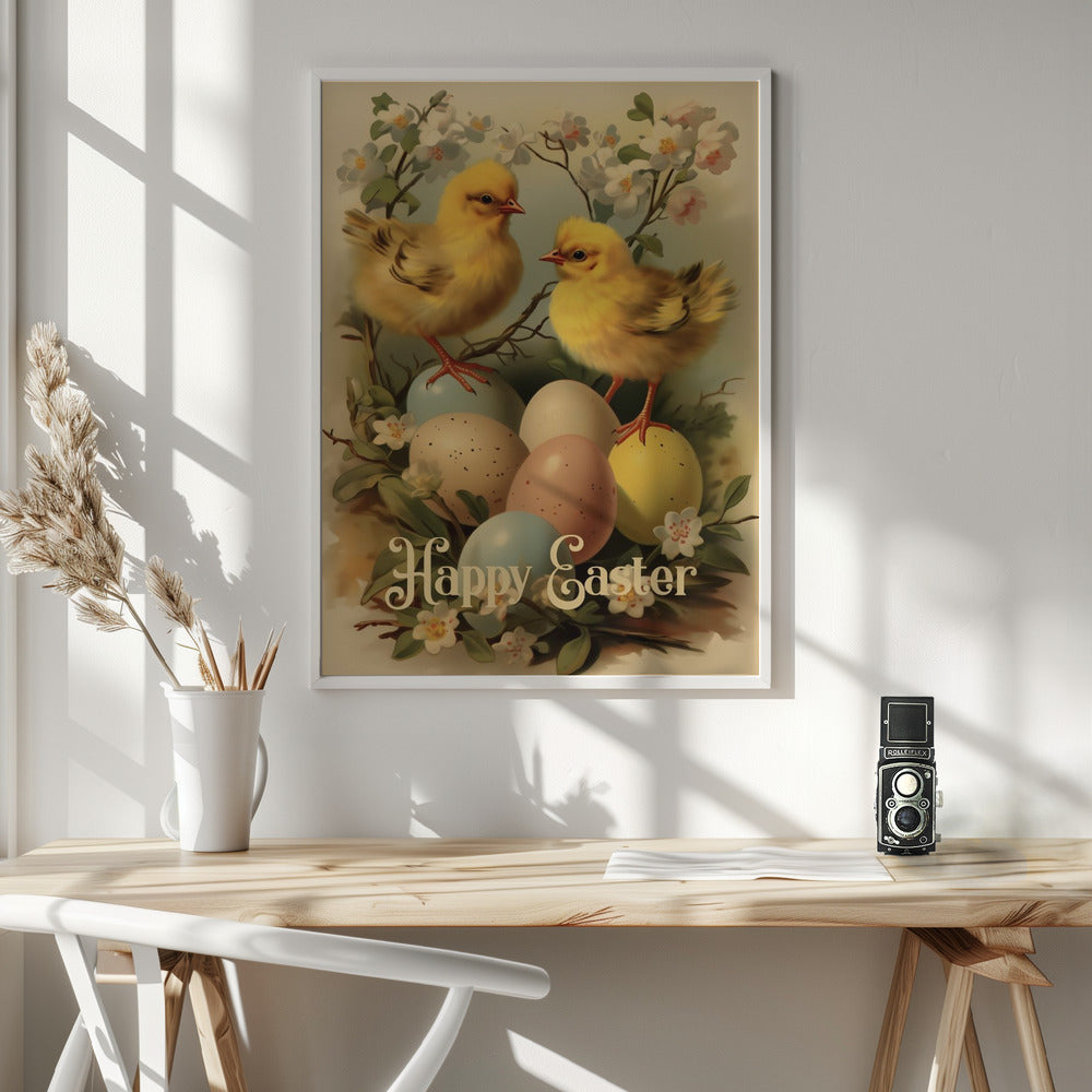Happy Easter No 6 - Poster / Art Print - interiör