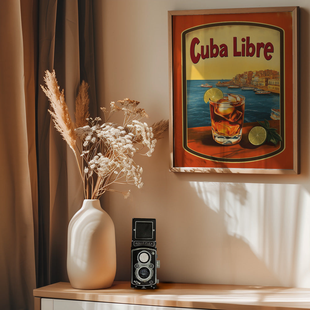 Cuba Libre Vintage Commercial - Poster / Art Print - interiör